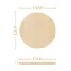 Posavasos de Madera de Pino Almohadilla Aislante de Madera Maciza Posavasos Doméstico para Café Madera de Viruta para Pintar DIY Redondo Cuadrado Simple Taza