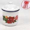 Caneca de Esmalte, Caneca de Chá de Ferro Dupla Felicidade Nostálgica Antiga, Caneca de Água Floral Festiva, Canecas Pequenas e Grandes para Restaurante Chinês