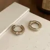 Pendientes de Café Oro Moda Transfronteriza Retro Simples Versátiles Lujo Ligero Gama Alta para Viajes Diarios y Uso Diario Pendientes Exquisitos Elegantes