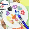 Nueva serie de amor papelería para estudiantes bolígrafo accesorios de goma suave PVC con cuentas hechas a mano cuentas quemadas sueltas parche