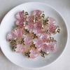 Acessórios de joias DIY verão fresco resina morango incrustado pérola pingente brincos brincos Joia pingente
