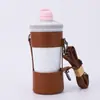 Funda para Taza de Titanio Transfronteriza de Metal con Correa Cruzada Ajustable Creativa y Portátil para Exteriores