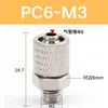 Accesorios de Conexión Rápida Neumáticos Miniatura de Barbilla PC4-M3 M4 PL6-M5 Rosca de Manguera de Aire Recto Codo
