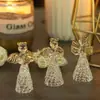 Atacado de Fábrica Vidro Soprado à Mão Pintado Anjo / Vidro de Natal com Luzes Anjo / Anjo Pintado com Spray