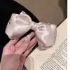 Grampo de Garra com Laço de Cetim Estilo Ballet para Mulheres Parte de Trás da Cabeça Penteado Semi-Preso Acessório de Cabelo Grampo de Cabelo Doce Temperamento de Menina Grampo de Cabelo com Fita