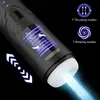 Masturbador Telescópico Giratorio Vibratorio Recargable Caballo Negro para Hombres, Juguete Sexual, Ejercitador de Pene de Comercio Exterior