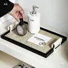 Bandeja Aromaterapia de Cuero de Lujo Ligero de Segunda Mano, Bandeja de Almacenamiento de Joyería, Adorno Decorativo para Escritorio de Mesa de Café de Sala de Estar