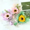 Buquê de Flor de Sabão Girassol Presente de Aniversário Acessórios para Caixa de Presente com Girassol Único Mini Buquê Personalização