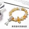 Pulseira Original de Cristal Amarelo Torre Natural Pulseira de Cristal Amarelo Asai Acessórios de Preservação de Cor Cristal Amarelo Ao Vivo Pequeno Livro Vermelho Explosões