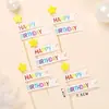 Decoración de Pastel Estilo Ins Bandera Coreana Enchufe Dibujos Animados Oso Lindo Hp Corazón Feliz Cumpleaños Topper Accesorios