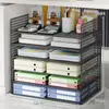 Organizador de archivos para debajo del escritorio, estante de almacenamiento vertical para documentos y archivos A4 para estaciones de trabajo de oficina, gabinete de almacenamiento de oficina vertical