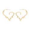 ZA Design Simples Sense Retro Alloy Brincos de Amor Europeu e Americano Luz Luxo Brincos em Forma de Coração Brincos Transfronteiriços para Mulheres