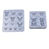 Molde de silicona para hacer colgantes de oso y ratón, con pegamento de cristal, para manualidades de Yu Meiren.