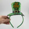Festival Irlandês Headband de Lantejoulas Trevo Headband de Laço Verde Headwear Topper de São Patrício Acessórios de Cabelo