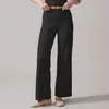 Pantalones de Yoga con Parches de Encaje Transfronterizos para Mujer, Sueltos y Fluidos, Adecuados para Correr, Deportes, Entrenamiento de Pilates, Pantalones Rectos para Fitness