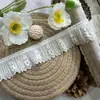Encaje 4.0cm Hilo de Algodón Elástico Encaje Tejido Accesorios para Ropa al por Mayor Encaje de Hilo de Algodón en Stock Accesorios para Ropa Flores