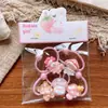Diadema para pelo de niños coreana diadema de animal liga no daña el pelo linda cuerda para cabeza de bebé 5 bolsas