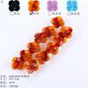 Grampo de Cabelo Flor de Plástico Estilo Coreano 4cm para Crianças, Presilha Fofa Colorida para Franja, Formato de Trevo de Quatro Folhas Presilha Jacaré