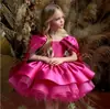Vestido Navideño para Niñas 2026 Nuevo Estilo Vestido de Princesa para Niñas Un Hombro Vestido Abullonado Disfraz de Performance Europeo y Americano Anfitrión Transfronterizo