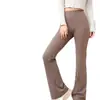 Pantalones de Yoga Versátiles Cómodos de Nylon de Alta Elasticidad Seda de Hielo Ajustados Levanta Glúteos Adelgazantes para Mujer, Control de Abdomen Moldeadores de Pierna Ancha