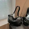 Coleção Outono/Inverno 2026 Transfronteiriça: bolsa plissada de estilo descontraído, bolsa de ombro de grande capacidade, bolsa transversal, adequada para escola e trajeto