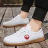 Tênis Esportivo Kung Fu Tai Chi Chenjiaogou para Homens e Mulheres, Couro Bovino Macio com Solado de Borracha, Sapatos Genuínos de Couro para Artes Marciais Atacado