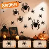Pegatinas Decorativas de Murciélago Pequeño para Halloween Pegatinas de Araña para Pared Adornos Ambiente para Ventana de Bar Escenografía Accesorios para Fotos