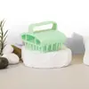 Herramienta Cuadrada de Mano con Cerdas Suaves para Champú para Salones de Belleza, Cepillo de Silicona para Champú para el Cuidado del Cuero Cabelludo y la Limpieza del Cabello