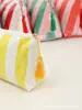 Bolsa de Maquillaje Rayada de PVC Modelo Nuevo 2026 Transfronteriza Bolsa de Almacenamiento Cosmético de Gran Capacidad Bolsa de Maquillaje de Viaje con Bloques de Color