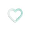 Broche de Resorte en Forma de Corazón Bicolor Anillo Abierto en Forma de Corazón Llavero de Círculo Degradado Accesorios para Manualidades Anillo de Conexión de Aleación para Arte con Cuentas