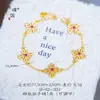 Mismo Estilo que el Pulsera Cruz Vajra Trébol de Cuatro Hojas Incrustada con Diamantes Oro Rosa Oro Arena de la Tienda Puzuo Gold, Lujo Ligero, Sensación de Alta Gama, Versátil para Mujeres