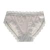 Ropa interior de encaje para mujer, Ropa interior sexy sin costuras de encaje para niña, Bragas transparentes de malla para mujer con lazo que no pellizcan las nalgas