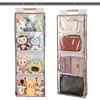 Bolsa colgante para guardar muñecas, bolsa para guardar juguetes de peluche, bolsa colgante de almacenamiento totalmente cerrada para detrás de la puerta o la pared, a prueba de humedad y polvo