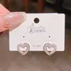 Pendientes de Corazón Dulces Micro-Pavimentados con Circonita, Pendientes con Forma de Corazón Súper Lindos y Versátiles, Pendientes Simples Elegantes, Únicos y Personalizados