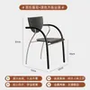 Cadeira de jantar de madeira curva com encosto e braços, adequada para salas de estar pequenas, design moderno e simples, confortável para sentar por longos períodos, ideal para espaços de jantar e recepção