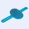 Cepillo de Masaje de Baño de Silicona para Mascotas con Aguja de Acero Inoxidable Cepillo de Baño Masajeador para Cachorro Gato Masajeador para Perro en stock Mayoreo