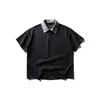 Ropa para Hombre Beijie 2026 Verano Nueva Camisa Polo con Cuello de Solapa de Bloques de Color Camiseta Casual de Manga Corta con Retazos de Moda para Hombre Tee