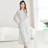 Vestido de Crepe de Seda Pesado de Hangzhou para Mulheres, Novo Modelo Verão 2026, Elegante e Emagrecedor Vestido de Seda de Amora de Comprimento Médio