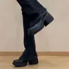 Zapatos de Cuero de Moda Trendy para Mujer 2026, Nuevos, Puntiagudos, con Suela Gruesa, para Aumentar la Altura, Versátiles, Estilo Británico, para Viajar