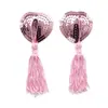 Sexy Underwear Acessórios Invisível Sem Costura Silicone Bra Tassel Sequins em forma de coração Adesivos Mamilo Sexy