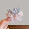2026 Nuevo Modelo Accesorio para el Cabello de Niña Malla con Corona de Pedrería Pinza Pequeña para el Cabello para Niñas Pasador para Bebé Tocado de Princesa Alto Valor Estético