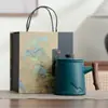 Taza de Té de Cerámica Modelo Nuevo 2026 con Filtro Separador de Té y Agua, Taza Personal de Oficina de Gama Alta para Preparar Té
