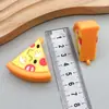 Enfeites Criativos de Comida Simulada Pvc Borracha Macia Hambúrguer Batata Frita Pizza Cachorro-Quente Brinquedos Chaveiro DIY Pingente de Bolsa