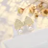 Novos Brincos de Árvore de Natal de Pérola e Zircônia Estilo Ins de Luxo Leve Moda de Alta Qualidade Exquisitos Versáteis Brincos de Agulha de Prata Esterlina 925