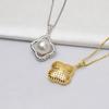 Colgante de Base Cuadrada de Plata S925 para Ocultador Baotou Colgante para Collar de Mujer Perla 9-10 Accesorios DIY Base Vacía Semiterminado 854
