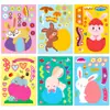 Preço Fixo6 Folhas/Pacote Compra Direta Transfronteiriça Coelhinho da Páscoa Adesivos de Quebra-Cabeça Quebra-Cabeça Infantil Adesivos que Mudam de Rosto