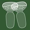 GEL parche trasero dos en uno zapatos de tacón alto suaves antidesgaste almohadilla para talón antigolpes ajuste de código masaje de partículas almohadilla de media talla