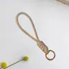 Cordón Trenzado Creativo Corto para Teléfono Móvil con Bloques de Color y Nudo, Correa Anti-Pérdida Desmontable para Funda de Teléfono Móvil, Llavero 13cm
