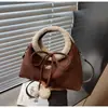 Linda bolsa de mano tipo patchwork para mujer, nuevo estilo 2025, bolso de hombro retro de gamuza, bolso cruzado de moda, diseño de nicho