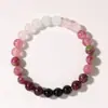 Joyería Estilo Transfronterizo Ruso Pulsera de Granate Pulsera de Piedra Flor de Cristal Pulsera de Piedra Verde Producto Terminado con Cuentas